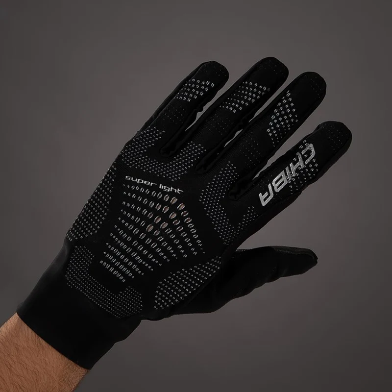 CHIBA Superlight - Radhandschuhe schwarz/schwarz, XL, superleicht & atmungsaktiv