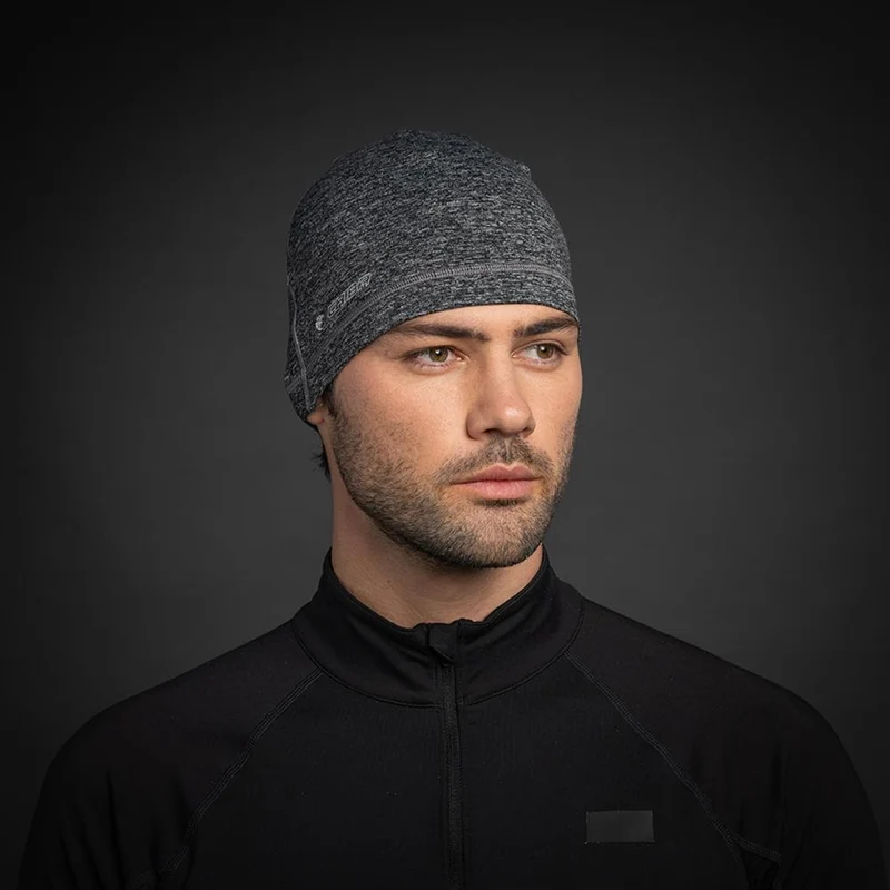CHIBA Mütze Pro Man - Thermostretch, reflektierend, S/M, hellgrau