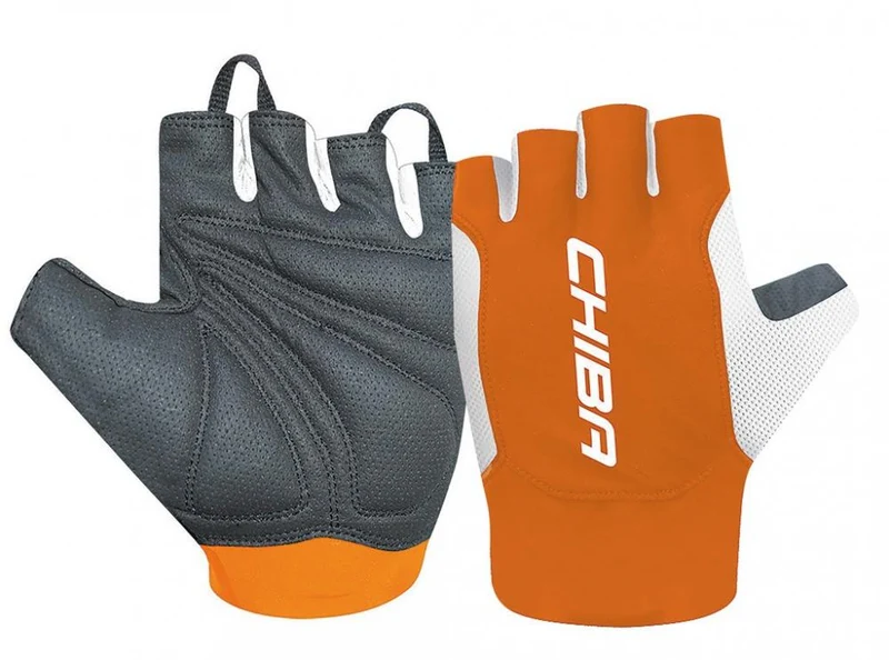 Chiba Handschuhe Mistral kurz Gr. S / 7, schwarz/orange