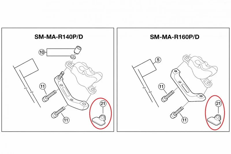SHIMANO Schraubenlängen-Selektor, f.SMMA-R140_160P/D 140/160 mm - präzise Montagehilfe