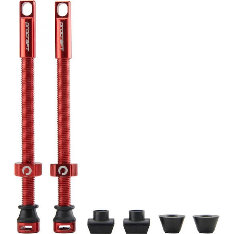 Procraft Tubeless-Ventile Procraft 80 mm Rot - leichtes Ventil für zuverlässige Tubeless-Performance