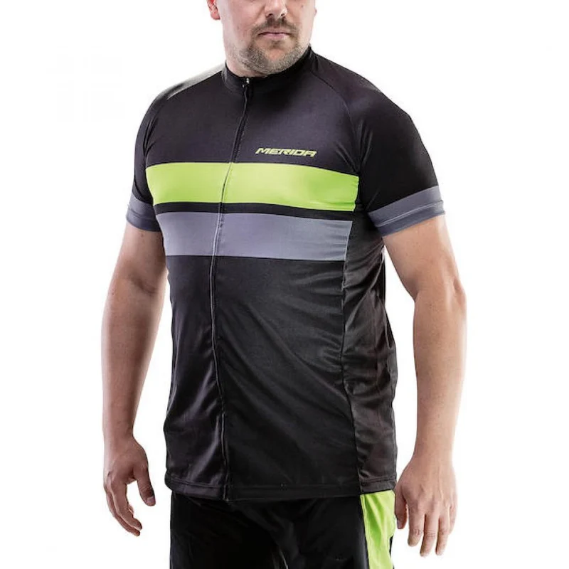 Merida Trikot ACTIVE STRIPE Herren schwarz/grün S Schwarz/grün - atmungsaktives Radtrikot