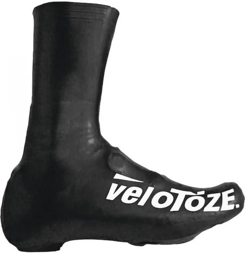 VeloToze Überschuh 2.0 lang schwarz XL - wasserdichter Aero-Überschuh für Rennradfahrer