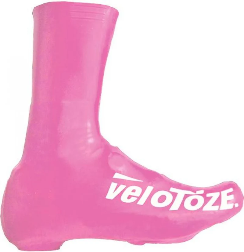 VeloToze Überschuh 2.0 lang pink XL - wasserdichter Aero-Überschuh für kalte Tage