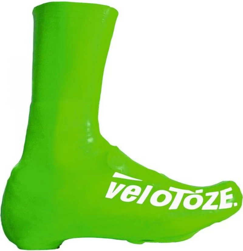 VeloToze Überschuh 2.0 lang grün XL - wasserdichter Aero-Überschuh für kalte Fahrten