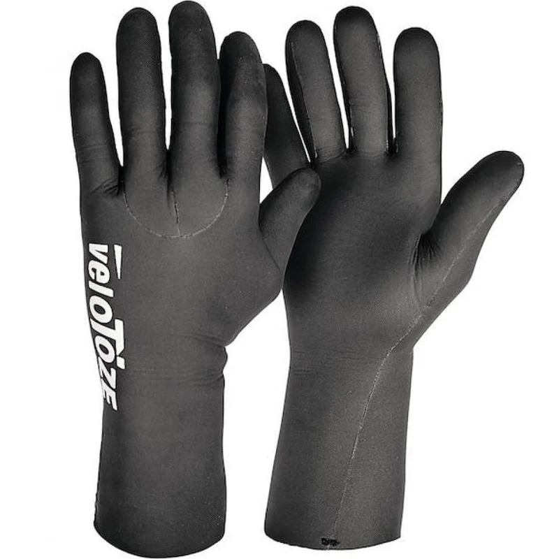 VeloToze Handschuhe wasserdicht XS schwarz - warmer Wetterschutz für Radsportler