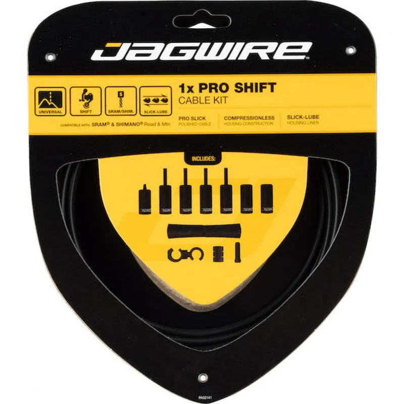 Jagwire Schaltzugset Road & Mountain Pro 1x Standard Stealth Black - präzise Schaltperformance