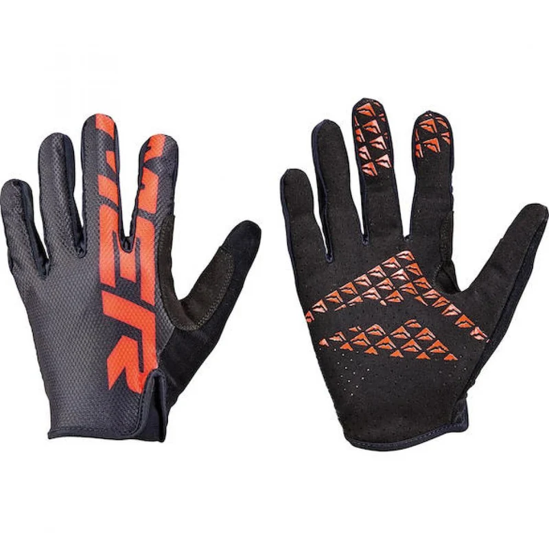 Merida Handschuhe TRAIL schwarz/rot L Schwarz/rot - atmungsaktiver MTB-Schutz mit Grip