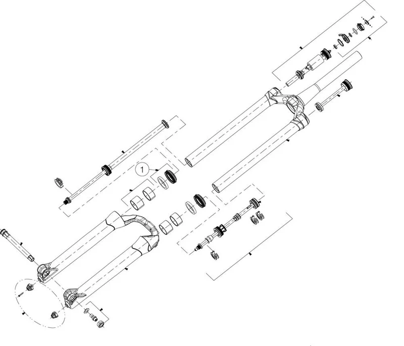 Manitou Dichtungskit Low Friction Mattoc, Mastodon, Magnum 34 mm schwarz - geschmeidige Performance