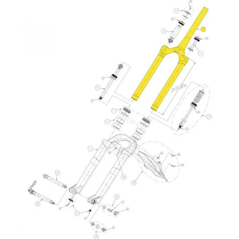 Manitou Standrohreinheit für R7 Expert 1 1/8" Long Offset Schwarz - präzises Lenkverhalten