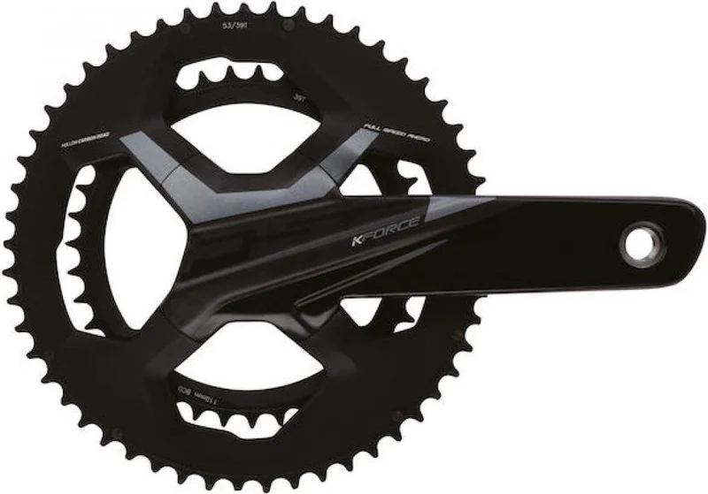 FSA Kurbelgarnitur K-Force Light Road BB386Evo 175 mm Schwarz - maximale Steifigkeit bei minimalem Gewicht