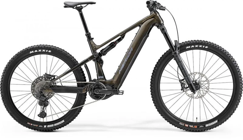 Merida eONE-SIXTY 875 IV1 gold/grau XL (47) - leistungsstarkes E-MTB für anspruchsvolle Trails