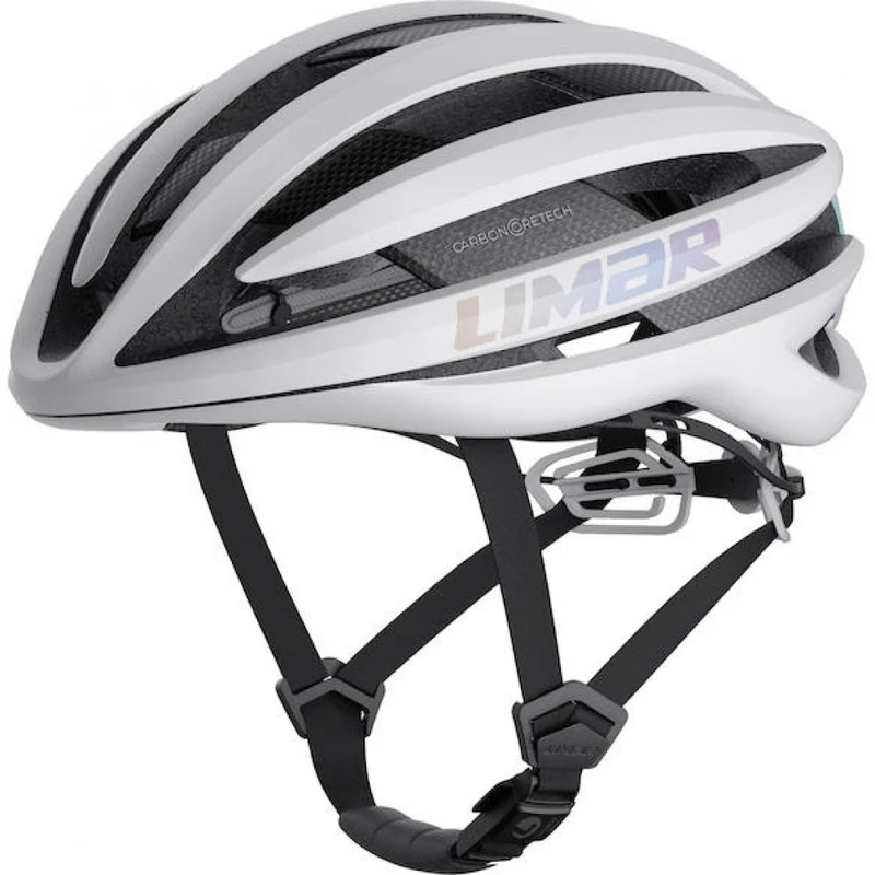 Limar Air Pro Iridescent White S Weiß - ultraleichter Aero-Rennradhelm mit Carbon-Schutz