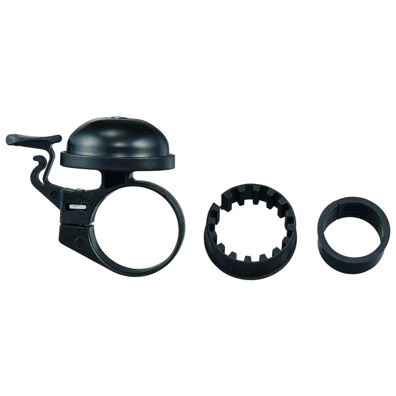 Merida Klingel BASIC 22,2-31,8 mm Schwarz/Silber - zuverlässige Fahrradklingel in moderner Ausführung