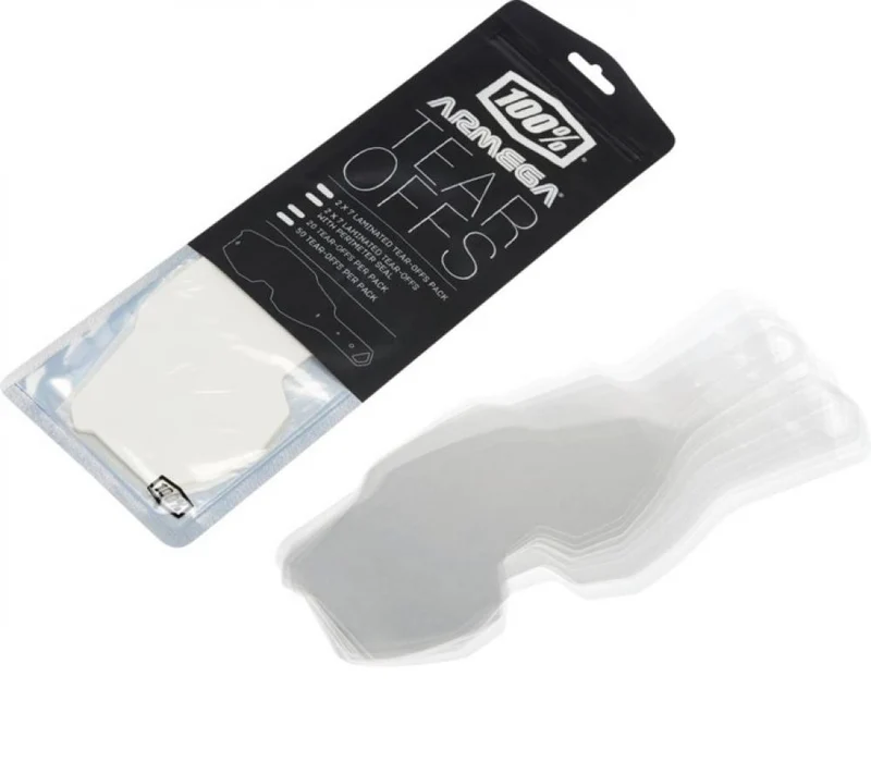 100% Armega Laminated Tear-Offs (2 x 7 pcs) unis no color - maximale Sicht bei jedem Rennen