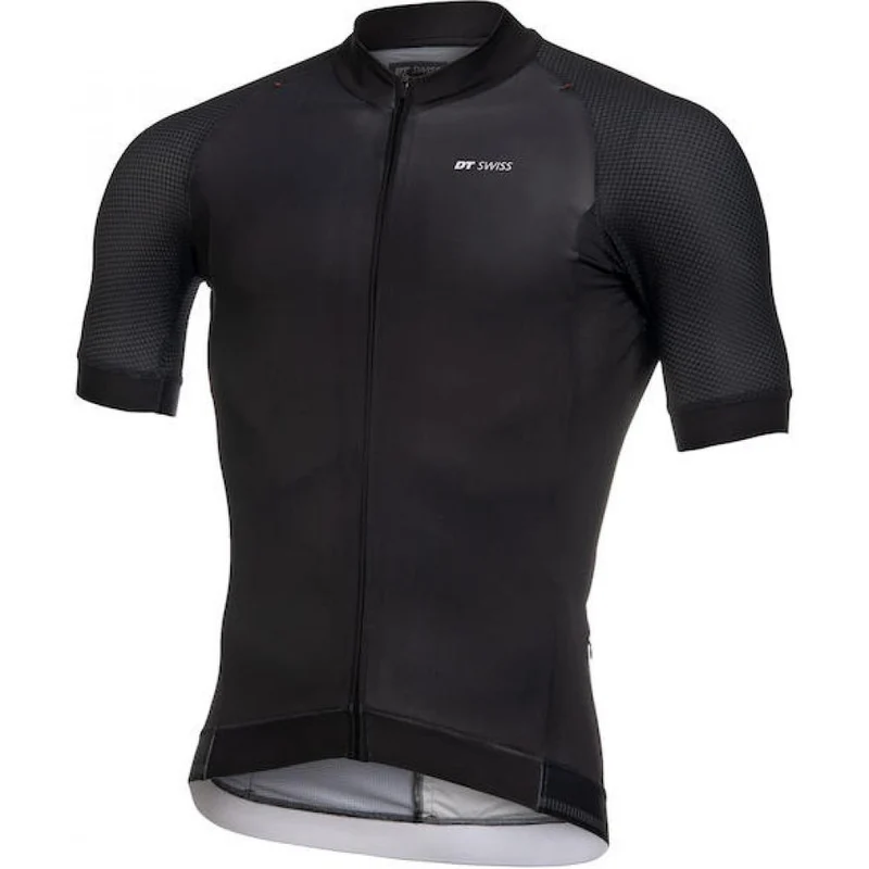 DT Swiss Trikot New Road schwarz XL Schwarz - atmungsaktives Radtrikot für lange Touren