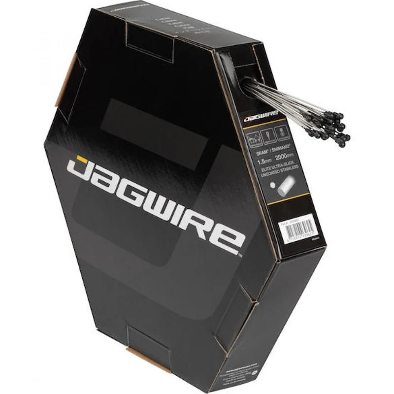 Jagwire Bremszug Road Elite Ultra-Slick polished 1.5 x 2000 mm Silber - maximale Bremsperformance