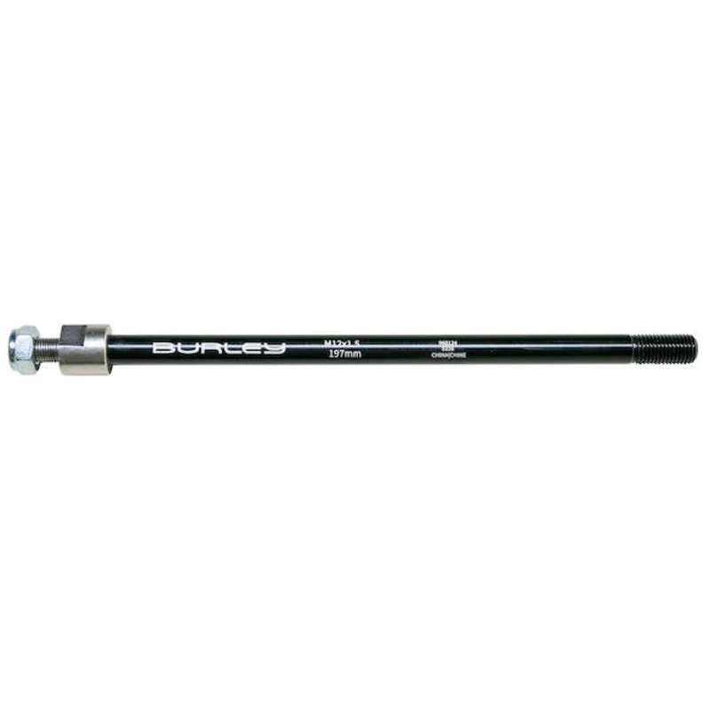 Burley Steckachse für Anhänger M12x1.5, 197 mm Schwarz - sichere Kupplung für Fahrradanhänger