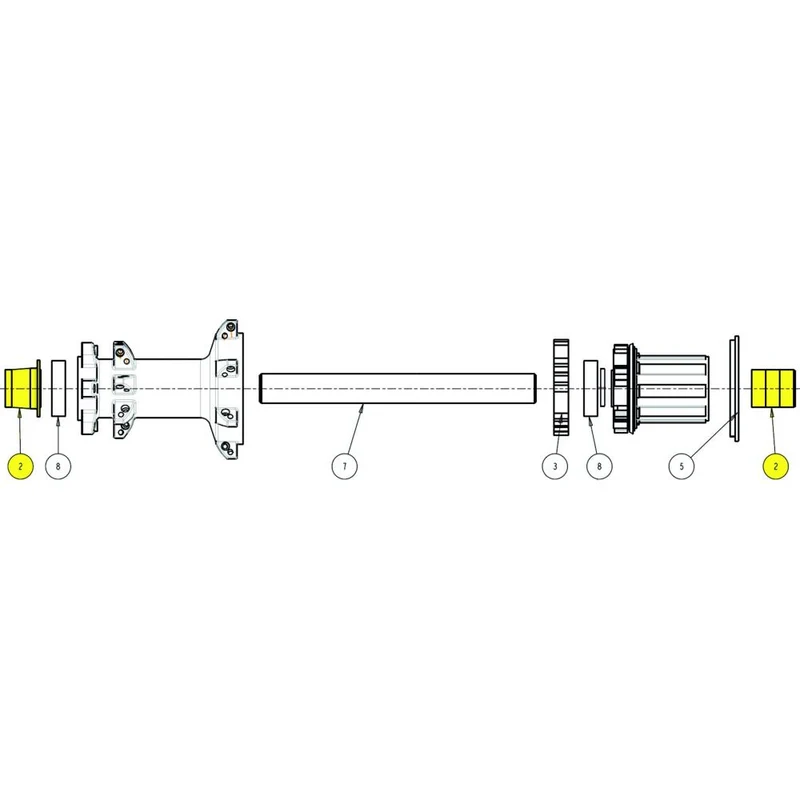 SUNringle Endkappen für Super Bubba, Bubba, Bubba X 12 x 148/157 mm - präziser Nabenabschluss