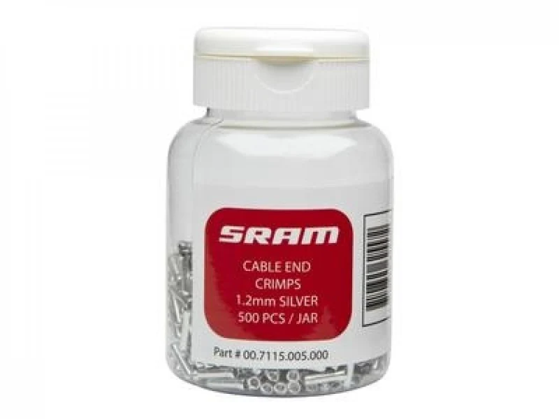 SRAM Schaltkabel-Endkappen 1,2 mm silber 500 Stk - sauberer, langlebiger Schaltzugabschluss