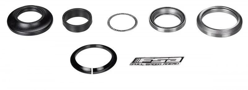 COMPLETE HDS COMPLETE - INTEGRATED 1-1/8" UPPER (45X45) 1.5" LOWER (36X45) 52MM TOP COVER (H2216) W/ CROWN RACE FOR 1.5" TAPERED STEERER (HS-S-02) - Steuersatzlager
