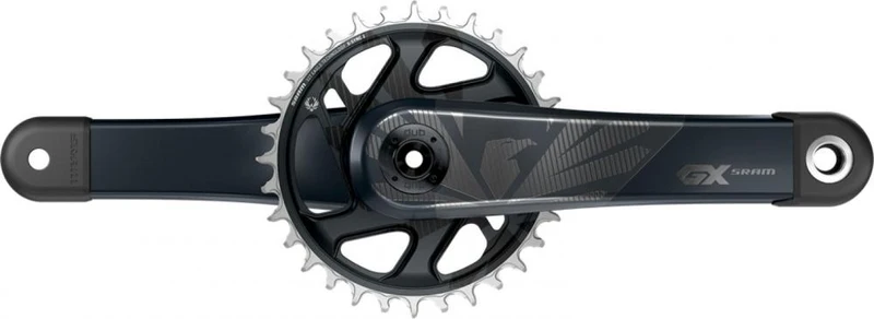 SRAM GX Eagle DUB Kurbelgarnitur 170mm 32T lunargrau 55mm - robuste 1x12 MTB-Performance