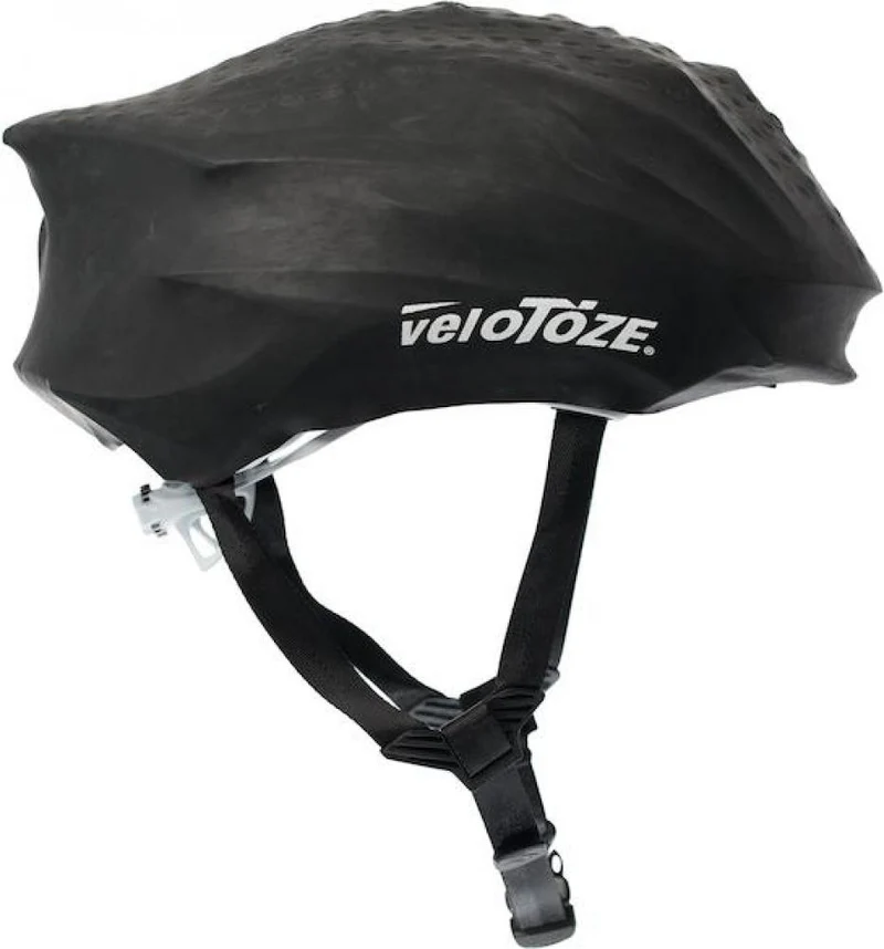 VeloToze Helmüberzug schwarz/rot/gelb onesize schwarz - wasserdichter Wetterschutz für Road-Helme