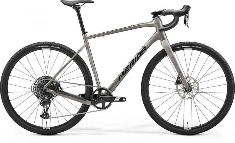 Merida Silex 500 Gravelbike M Warm Slate Grey-Black, Aluminiumrahmen Silex Lite II, SRAM Apex 1x12, hydraulische Scheibenbremsen, Maxxis Rambler 45 mm Reifen, ca 10,8 kg