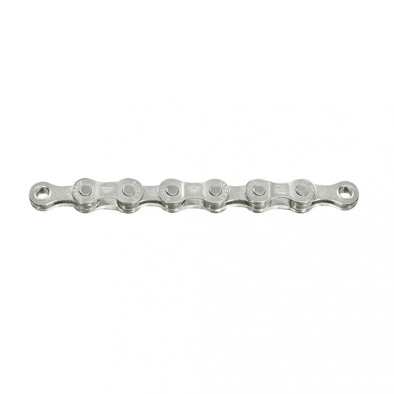 SunRace CNM8E E-Bike Kette, 8-fach, 1/2" x 3/32", 138 Glieder, silber, teflonbeschichtet, chromatisierte Pins, hohe Haltbarkeit, leiser Lauf