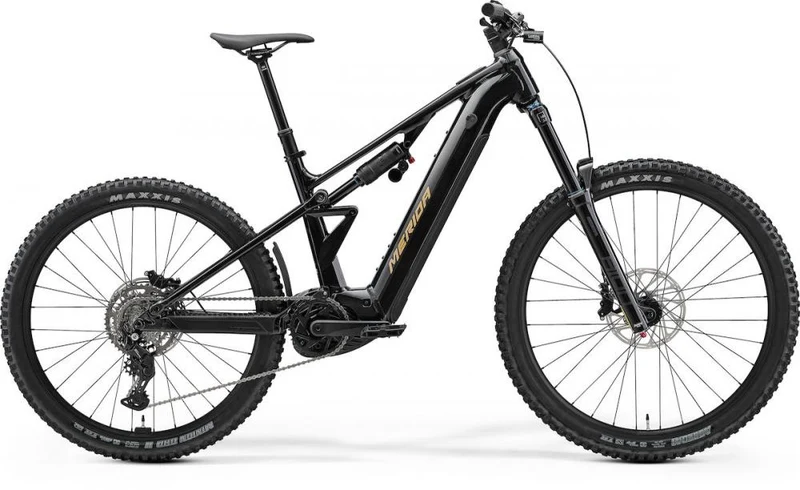 Merida eONE-EIGHTY 400 E-MTB Fully - Größe XL - metallic black-river clay - 800 Wh - Bosch Performance Line CX - 180 Millimeter Federweg