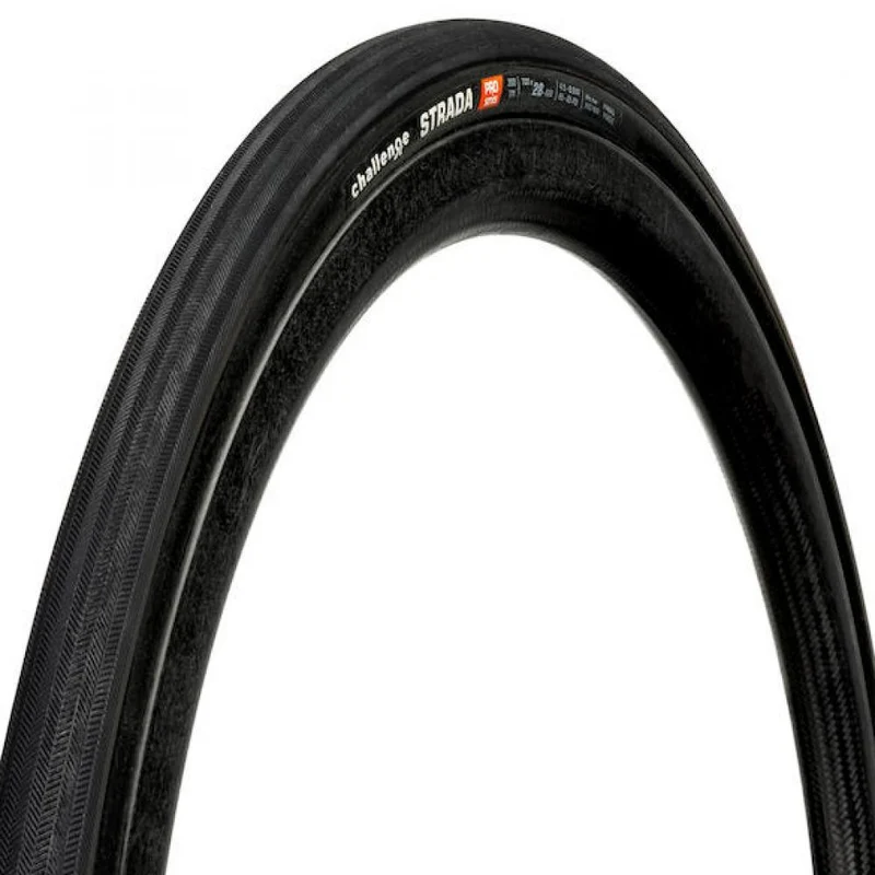 Challenge Road-Reifen Strada Pro Handmade Clincher 28-622 Schwarz - komfortabler, schneller Rennradreifen