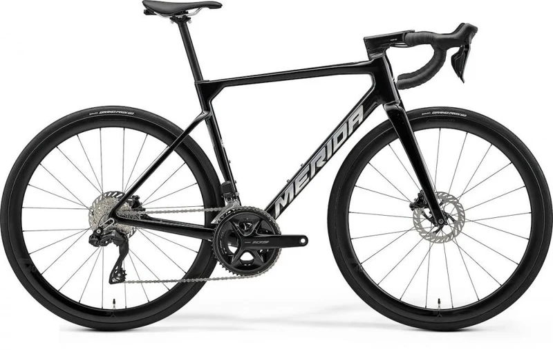 Merida SCULTURA LIMITED Rennrad - Größe XXS - metallic black-flash bcp - CF3 Carbonrahmen - Shimano 105 Di2 - Powermeter