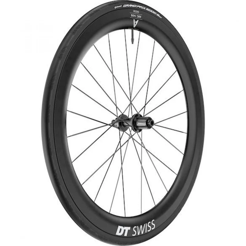 DT Swiss ARC 1400 Dicut 55 Carbon Laufrad 622x22mm - Aerodynamisches Rennrad Laufrad Schwarz - Laufräder Road Disc