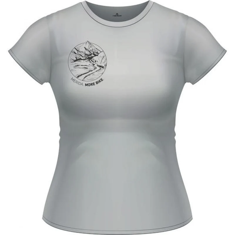 Merida T-Sirt MERIDA Mountain Edition Damen XS Grau - atmungsaktives Funktionsshirt neueste Version