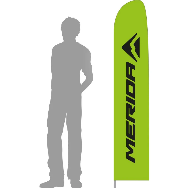 Merida Beach Flag MERIDA klein 300 cm Grün - auffällige Werbeflagge für Ihren Auftritt