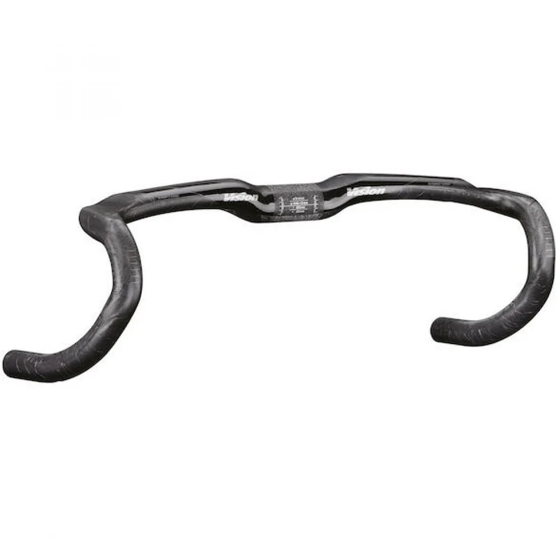 Vision Lenker Trimax Carbon 4D Ergo Compact 31,8 x 440 mm Schwarz - leichter Aero-Rennradlenker
