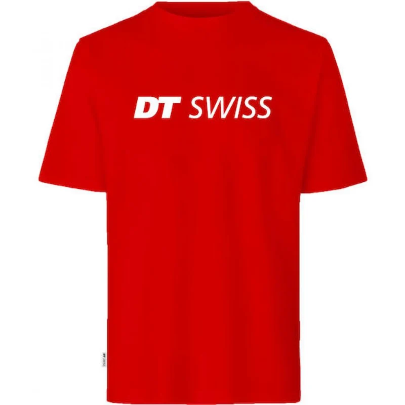 DT Swiss T-Shirt DT SWISS Classic Logo XL Rot - sportliches Unisex Shirt in moderner Ausführung