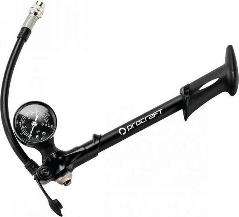 Procraft Federgabel-/ Dämpferpumpe Blow Up II Compact Schwarz - präzise Druckeinstellung