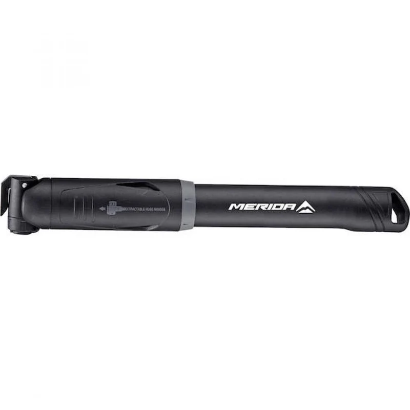 Merida Pumpe Mini ECO Mountain One Size Schwarz - kompakte Teleskop-Fahrradpumpe