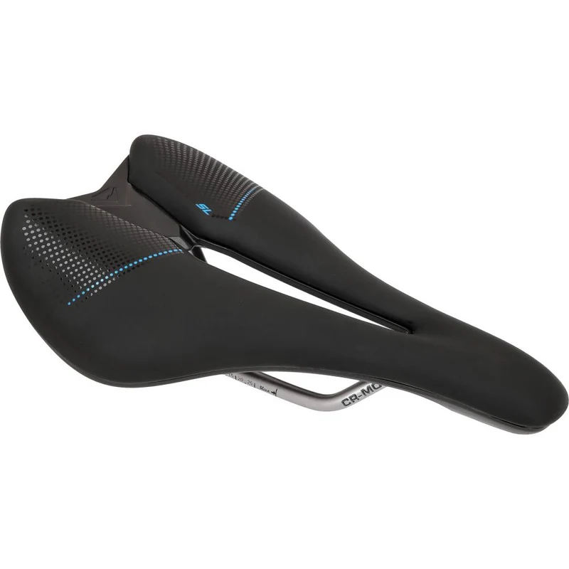 Merida Sattel EXPERT SL 240/140 Schwarz/blau - sportlicher Komfortsattel mit V-Mount