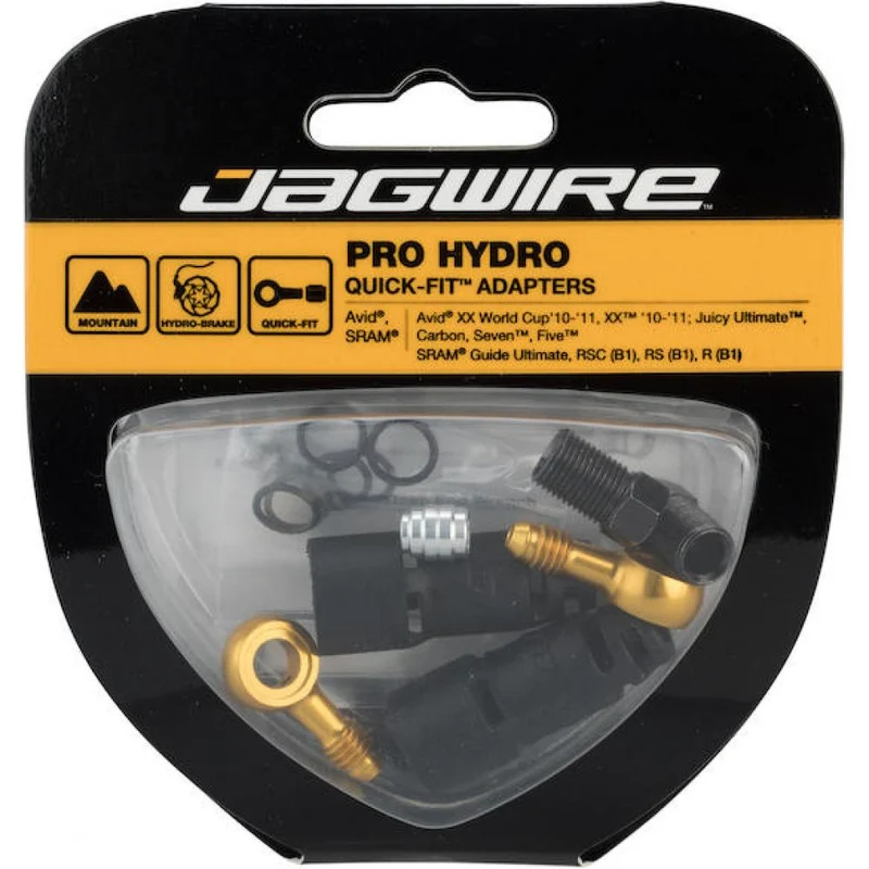 Jagwire Anschlussset Pro Quick-Fit Adapter für SRAM/AVID Universalgröße Schwarz/gold - maximale Bremsperformance