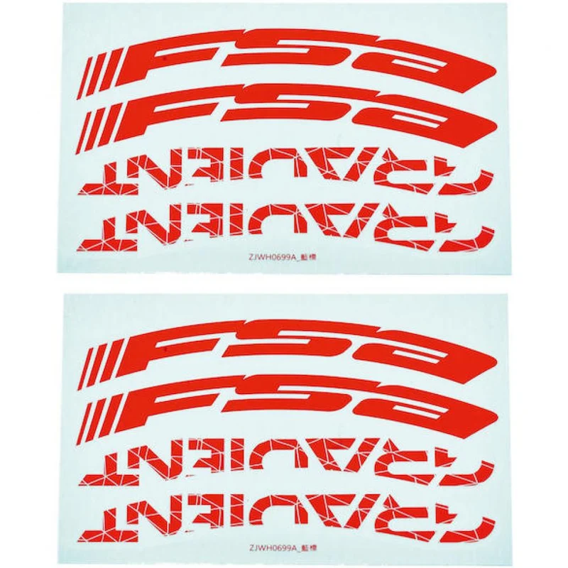 FSA Decals für Gradient Wider LRS 29" Rot - stylische Laufrad-Aufwertung