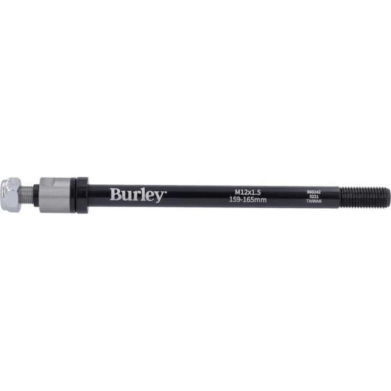 Burley Steckachse für Anhänger M12x1.5, 159-165 mm Schwarz - sichere Kupplung für Fahrradanhänger