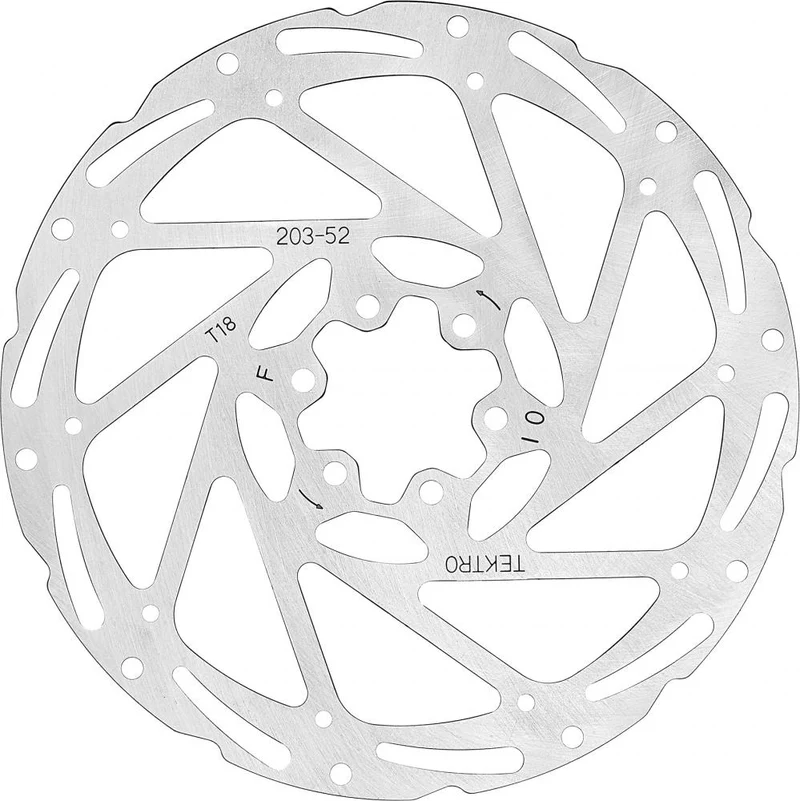 TEKTRO Bremsscheibe TR-52 6-Loch Ø 203 mm Silber - leise, präzise Bremsleistung