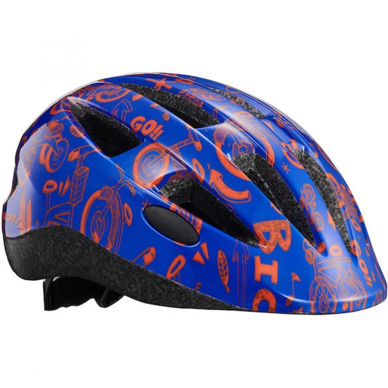 Merida Helm Power 44-50 cm blau/rot - sicherer Kinder-Fahrradhelm mit Top-Belüftung