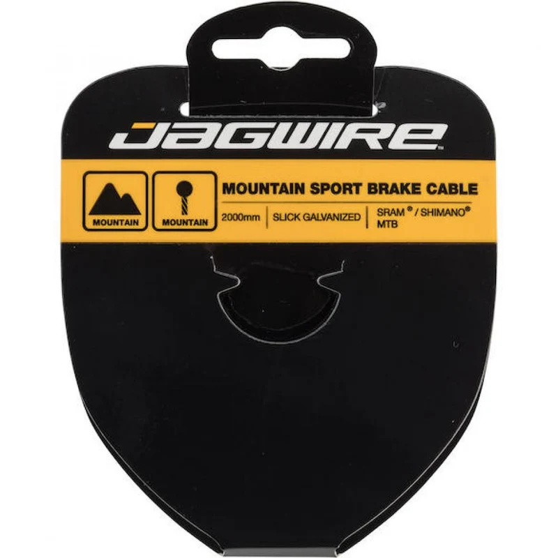 Jagwire Bremszug Mountain Sport Stahl verzinkt 1,5 x 2000 mm Silber - langlebiger MTB-Bremszug