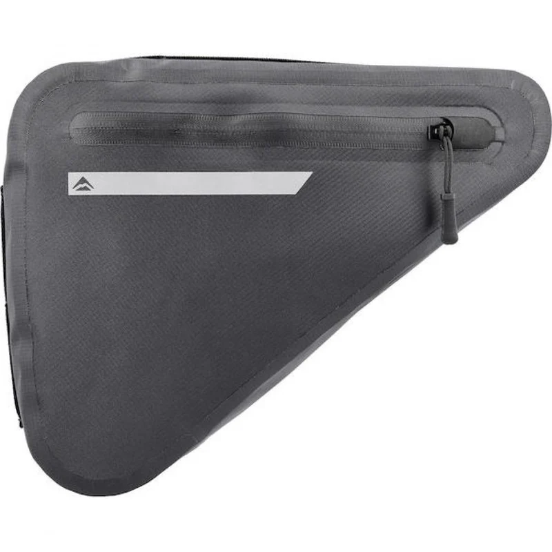 Merida Rahmentasche TRIANGLE STRIPE II 3 L Grau - wasserabweisende Rahmentasche mit Klettbefestigung
