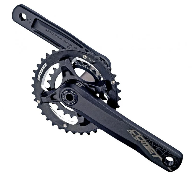 FSA Kurbelgarnitur Comet Modular Megaexo 2x 175 mm Schwarz - steife MTB-Kurbel in moderner Ausführung
