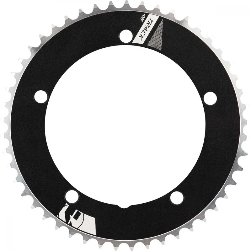 Vision Kettenblatt Track Non-Series 5-Arm 144 mm x 51 T Schwarz - CNC-gefräst für Bahnradfahrer