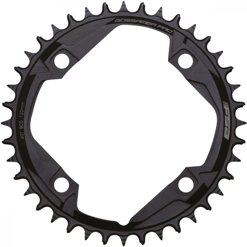 FSA Gossamer Kettenblatt 120 mm x 42 T Schwarz - MegaTooth Chainring für Rennräder